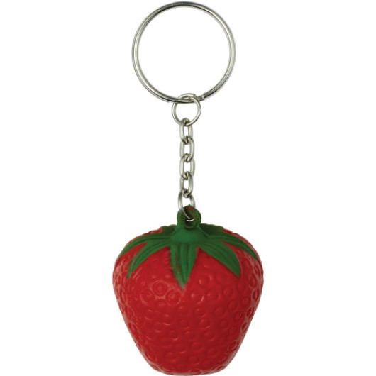 Stress Fruit Keyrings red
